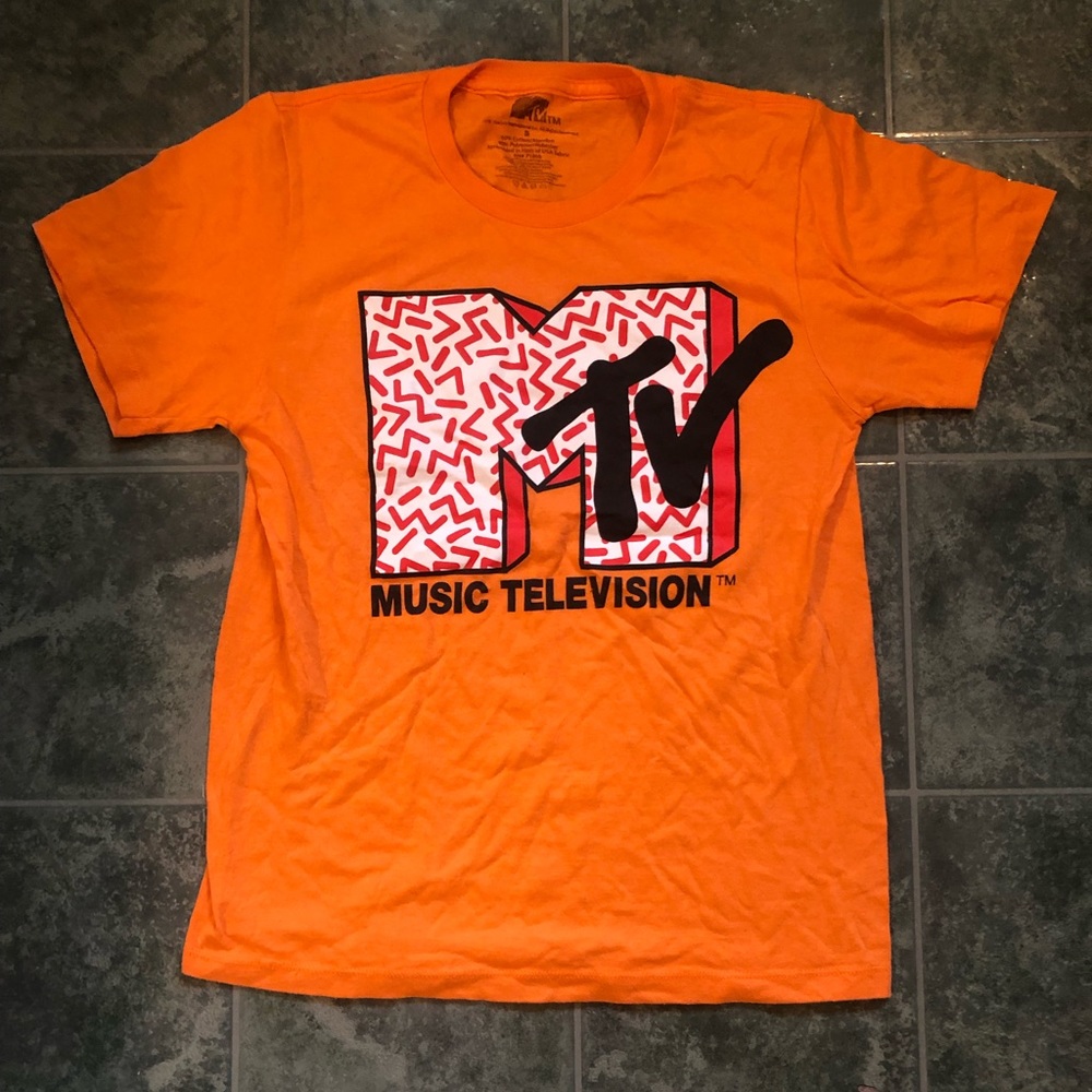 Orange mtv graphic t-shirt